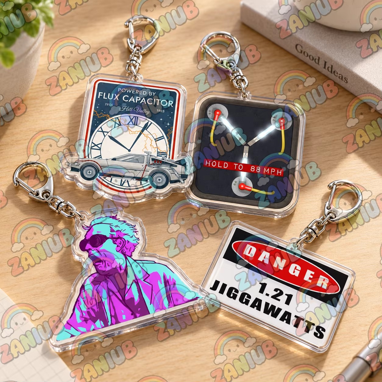 Retro Time Travel Delorean Flu - огляд і ціна Travel Accessories Jewelry