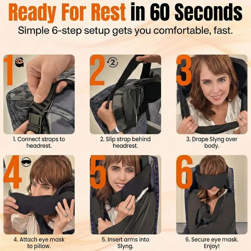 3-in-1 Airplane Sleep Support  - огляд і ціна Travel Accessories Long Flight